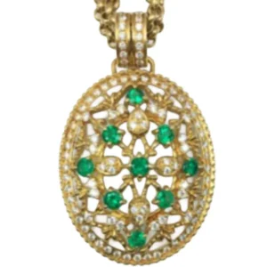 K18 エメラルド・ダイヤモンド ネックレス/ペンダントトップ 1.68 ct 2.38 ct