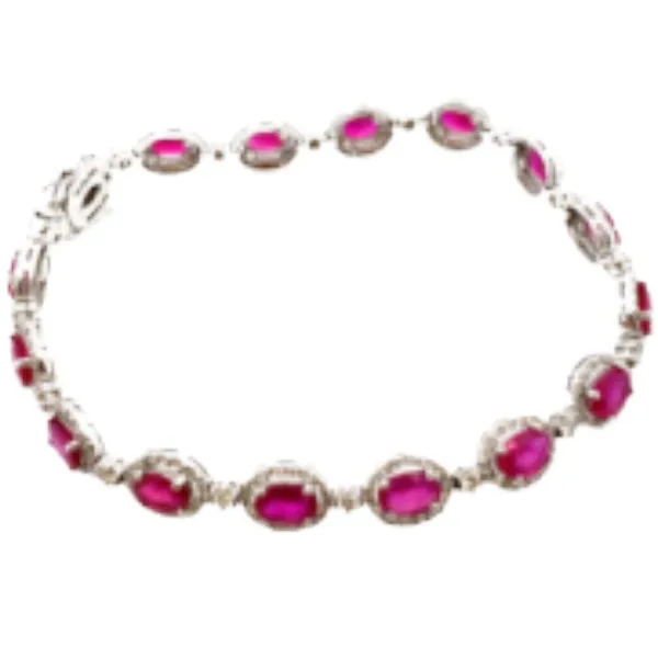 K18 ルビー・ダイヤモンド ブレスレット/バングル 7.82・D1.85ct