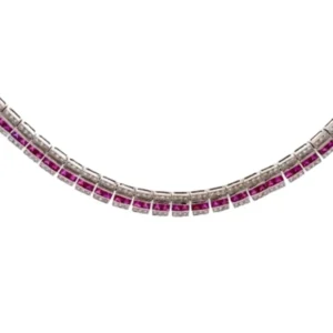 K18 ルビー・ダイヤモンド ネックレス D4.68・R8.75 ct