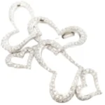 K18WG ダイヤモンド ブローチ D2.2ct