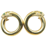 K18 ダイヤモンド・エメラルド ピアス/イヤリング D0.4・D0.4・E0.05・E0.05 ct