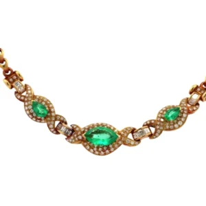 K18 エメラルド・ダイヤモンド ネックレス/ネックレストップ 2.611・1.461ct