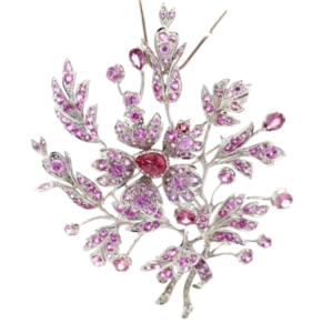 K18 サファイア・ダイヤモンド ブローチ 10.22・D0.26ct