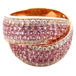 K18 ピンクサファイア・ダイヤモンド リング 2・1ct