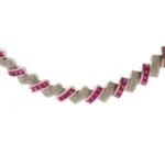 K18WG ルビー ダイヤモンド ネックレス 13ct 3.25ct