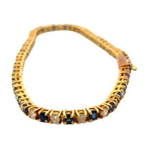 K18 サファイア・ダイヤモンド ブレスレット/バングル S3.6・D1.7ct