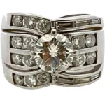 Pt･Pm900 ダイヤモンド リング 2.214・2.27ct