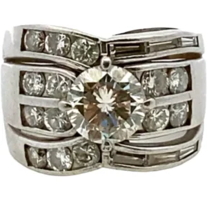 Pt･Pm900 ダイヤモンド リング 2.214・2.27ct