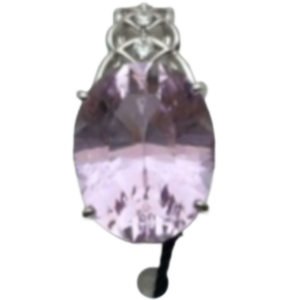 Pt900 モルガナイト・ダイヤモンド ネックレス/ペンダントトップ 15.72 ct D0.08 ct