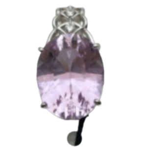 Pt900 モルガナイト・ダイヤモンド ネックレス/ペンダントトップ 15.72 ct D0.08 ct