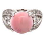 Pt・Pm900 コンクパール・ダイヤモンド リング 8.47・D0.56ct