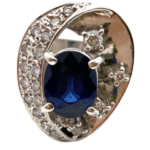 タサキ Pt･Pm900 サファイア・ダイヤモンド リング 1.94・0.37ct