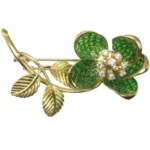 K18 ダイヤモンド ブローチ 0.37 ct