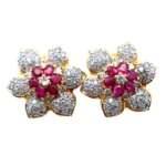 K18 ルビー・ダイヤモンド ピアス/イヤリング R2.03・D1.72ct