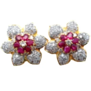 K18 ルビー・ダイヤモンド ピアス/イヤリング R2.03・D1.72ct