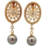 K18 パール・ダイヤモンド ピアス/イヤリング 1.00・1.00 ct