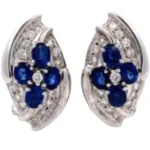 K18 サファイア・ダイヤモンド ピアス/イヤリング D0.43・S1.79 ct