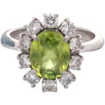 Pt･Pm900 スフェーン・ダイヤモンド リング 1.85・D0.76ct