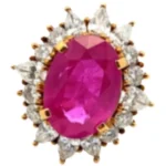 K18 ルビー・ダイヤモンド リング 6.22・1ct