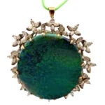 Pt850/K18 オパール・ダイヤモンド ブローチ