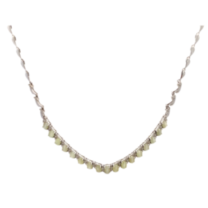 K18WG クリソベリルキャッツアイ・ダイヤモンド ネックレス/ペンダントトップ 8.35・D1.00ct