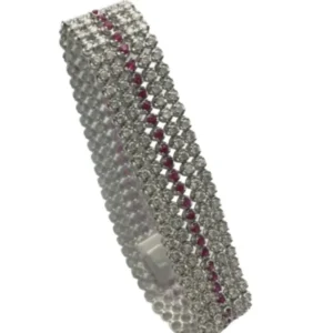 Pt850 ルビー・ダイヤモンド ブレスレットバングル R2.28 ct D6.00 ct