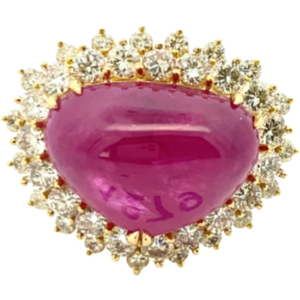 K18 ルビー・ダイヤモンド リング R17.083・D2.51ct