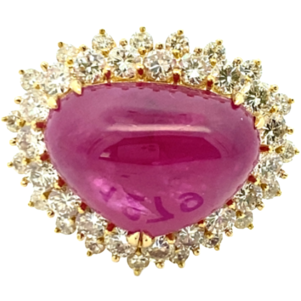 K18 ルビー・ダイヤモンド リング R17.083・D2.51ct