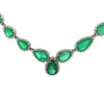 K18 エメラルド・ダイヤモンド ネックレス 18.28 ct 4 c