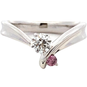 Pt･Pm900 ダイヤモンド リング 0.357・0.06ct