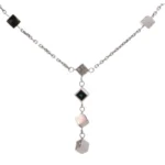 K18WG アレキサンドライト・ダイヤモンド ネックレス 0.208ct 0.28ct