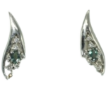 K14WG アレキサンドライト・ダイヤモンド ピアスイヤリング 0.09・0.09 ct D0.09・D0.09 ct