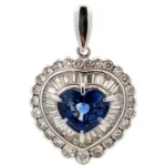 Pt･Pm900 ブルーサファイア・ダイヤモンド ネックレス/ペンダントトップ 4.57・D2ct