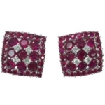 K18 ルビー・ダイヤモンド ピアスイヤリング R3.35・D0.15R3.35・D0.15 ct