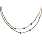 K18WG デマントイドガーネット・ダイヤモンド ネックレス/ペンダントトップ 1.69・D1.2ct