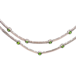 K18WG デマントイドガーネット・ダイヤモンド ネックレス/ペンダントトップ 1.69・D1.2ct