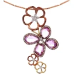 K18 ピンクサファイア・ダイヤモンド ネックレス/ネックレストップ S4.76・D0.69 ct