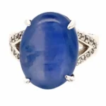 Pt･Pm900 スターサファイア ダイヤモンド リング 1.78ct 0.34ct