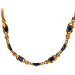 K18 サファイア・ダイヤモンド ネックレス