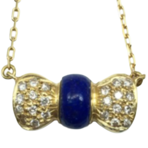 K18 ラピスラズリ・ダイヤモンド ネックレス/ペンダントトップ D0.22 ct