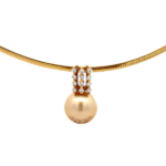 K18 パール・ダイヤモンド ネックレス/ペンダントトップ 0.3ct