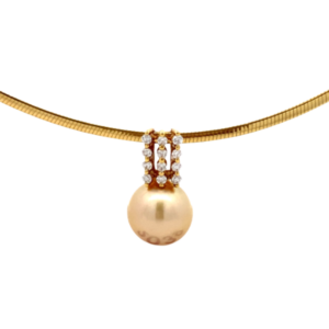 K18 パール・ダイヤモンド ネックレス/ペンダントトップ 0.3ct