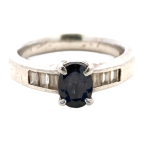 Pt･Pm900 ブラジル産アレキサンドライト・ダイヤモンド リング 1.08ct