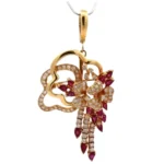 K18 ルビー・ダイヤモンド ブローチ R2.63 ct