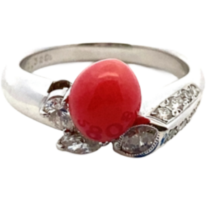 Pt･Pm950 コンクパール・ダイヤモンド リング 2.32・D0.45ct