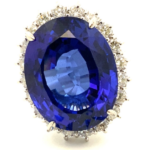 Pt･Pm900 タンザナイト・ダイヤモンド リング 20.5・D1.34ct