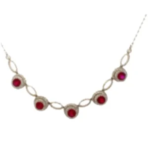 K18WG/K18 ルビー・ダイヤモンド ネックレス/ペンダントトップ R5.48・D2.59ct