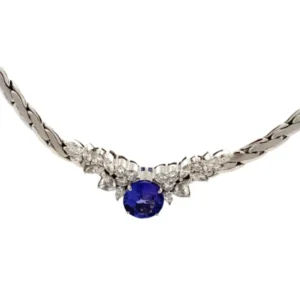 K18 タンザナイト・ダイヤモンド ネックレス/ペンダントトップ 6.25・D2.48ct