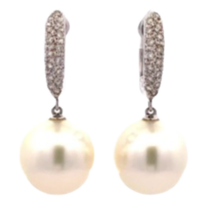 K18 パール・ダイヤモンド ピアス/イヤリング 0.14・0.14 ct