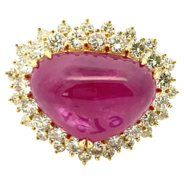 K18 ルビー・ダイヤモンド リング R17.083・D2.51ct